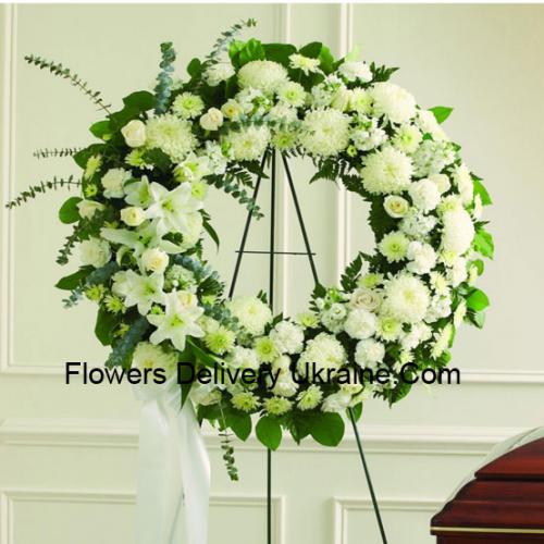 Beautiful Wreath with Stand