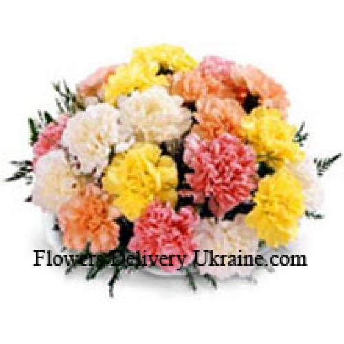 25 Assorted Carnation Basket